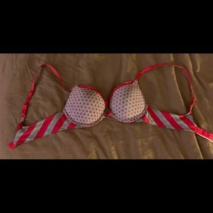 Victoria Secret Red polka dot 32A Push-up bra